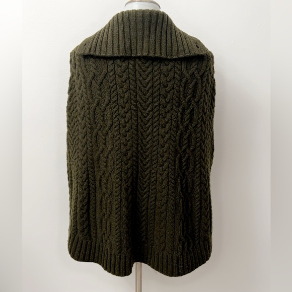 Rare Vintage Ralph Lauren Hand Knit Fisherman's Wool Poncho - Picture 3 of 4